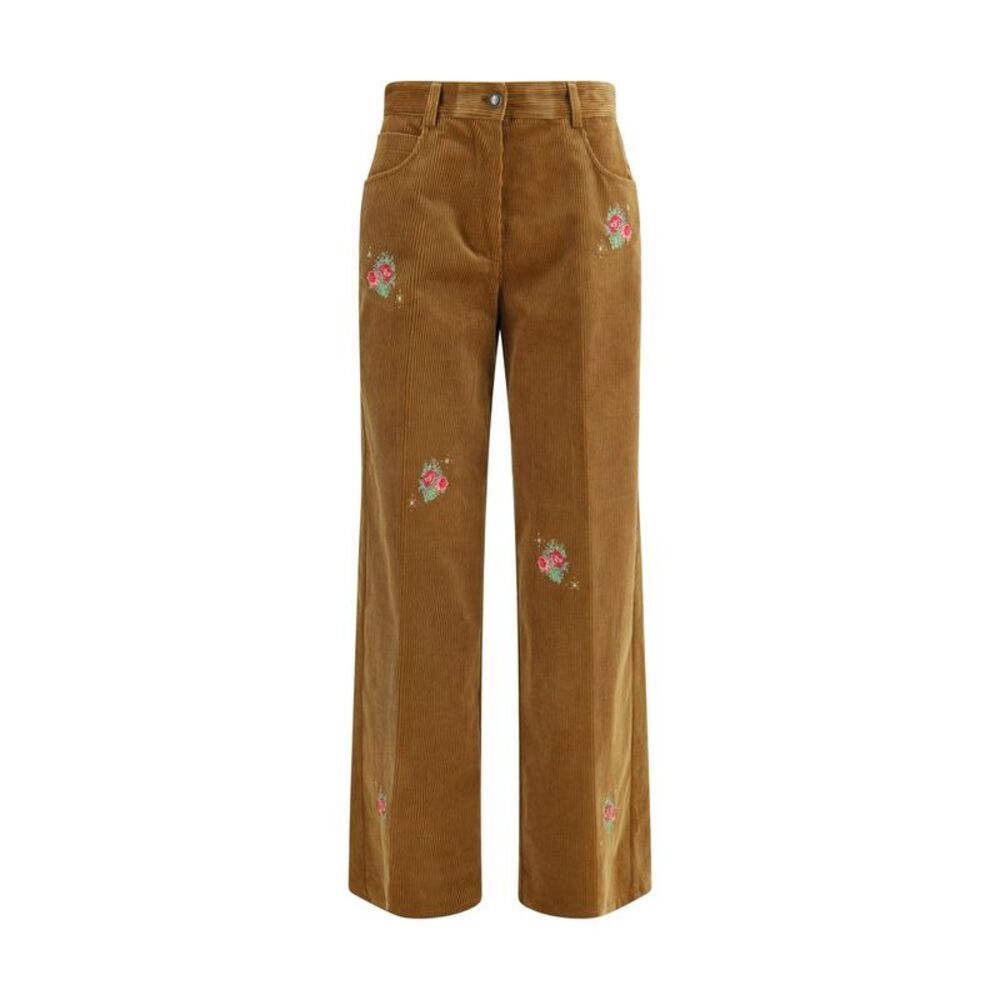 Forte_Forte Brown Cotton Casual Women's Pants